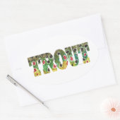 Sticker Ovale Conception Brown de truites (Enveloppe)