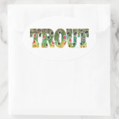 Sticker Ovale Conception Brown de truites (Sac)