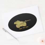 Sticker Ovale Conception de chars militaires Camo (Enveloppe)