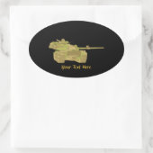 Sticker Ovale Conception de chars militaires Camo (Sac)