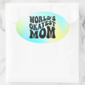 Sticker Ovale Conception de la Fête des mères pour la maman la p (Sac)