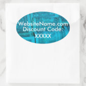 Sticker Ovale Conception de promotion de site Web avec option de (Sac)