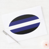 STICKER OVALE CONCEPTION DE RAYURES DE FIERTE EN CUIR (Enveloppe)