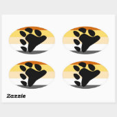 STICKER OVALE CONCEPTION DE STRIPES DE DRAPEAU FIDE (Feuille)