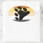 STICKER OVALE CONCEPTION DE STRIPES DE DRAPEAU FIDE (Sac)