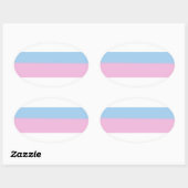 STICKER OVALE CONCEPTION DE STRIPES DE PRIME INTERSEXE (Feuille)
