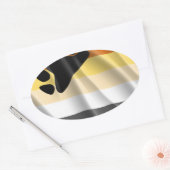 STICKER OVALE CONCEPTION DE WAVY FLAG FIDE (Enveloppe)