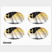 STICKER OVALE CONCEPTION DE WAVY FLAG FIDE (Feuille)