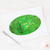 Sticker Ovale Conception des cartes de circuits (Enveloppe)