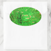 Sticker Ovale Conception des cartes de circuits (Sac)