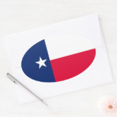 Sticker Ovale Conception du drapeau de l'État du Texas (Enveloppe)