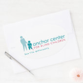 Sticker Ovale Conception du logo du centre d'Ancres (Enveloppe)