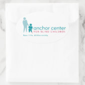 Sticker Ovale Conception du logo du centre d'Ancres (Sac)