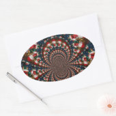 Sticker Ovale Conception Kaleidoscope Père Noël spéciale (Enveloppe)