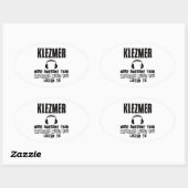 Sticker Ovale conception klezmer (Feuille)