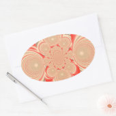 Sticker Ovale Conception pivotante orange (Enveloppe)