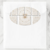 Sticker Ovale Conception tonale neutre minimaliste géométrique b (Sac)