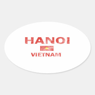 Sticker Ovale Conceptions de Hanoï Vietnam