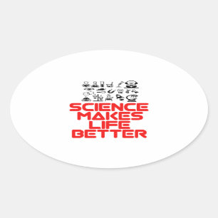 Sticker Ovale conceptions impressionnantes de la SCIENCE