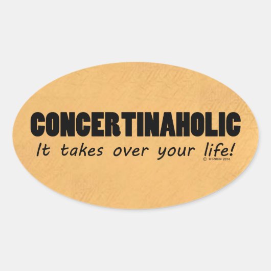 Sticker ovale Concertinaholic Life (Devant)