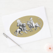 Sticker Ovale Concordance soleil/lune (Enveloppe)