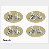 Sticker Ovale Concordance soleil/lune (Feuille)