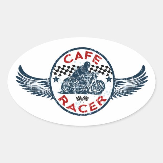 Sticker Ovale Conducteur de café (Devant)