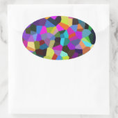 Sticker Ovale Confetti dans les tons bijoux (Sac)