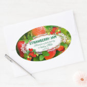 Sticker Ovale Confiture aux fraises (Enveloppe)