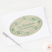 Sticker Ovale Confiture Simple Jam Marmelade  Linge Rustique (Enveloppe)