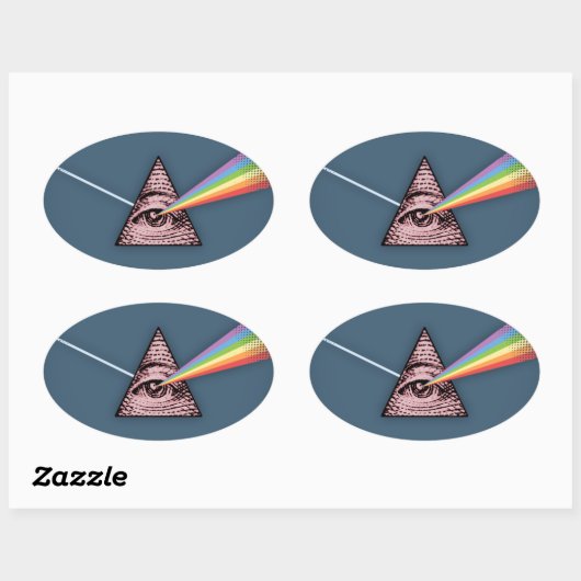 Sticker Ovale Conjunctivitis Illuminatis (Feuille)