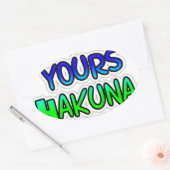 Sticker Ovale Conserver votre Hakuna Matata Art Print (Enveloppe)