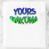 Sticker Ovale Conserver votre Hakuna Matata Art Print (Sac)