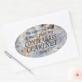 Sticker Ovale Contrabass Clarinet Voices Dire Doit Jouer Oval St (Enveloppe)