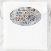 Sticker Ovale Contrabass Clarinet Voices Dire Doit Jouer Oval St (Sac)