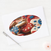 Sticker Ovale Cookies Liberté (Enveloppe)