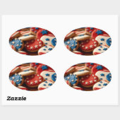 Sticker Ovale Cookies Liberté (Feuille)