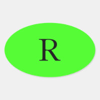 Cool couleur unie vert néon initial