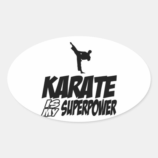 Sticker Ovale Cool KARATE (Devant)