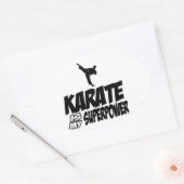 Sticker Ovale Cool KARATE (Enveloppe)