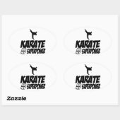 Sticker Ovale Cool KARATE (Feuille)