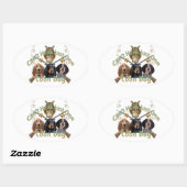 Sticker Ovale Coon Chien ne peut pas en avoir un seul (Feuille)