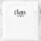 Sticker Ovale coordonnateur du chaos (Sac)