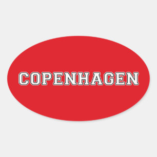 Sticker Ovale Copenhague Danemark