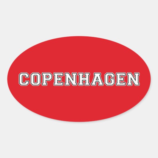 Sticker Ovale Copenhague Danemark (Devant)