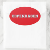 Sticker Ovale Copenhague Danemark (Sac)