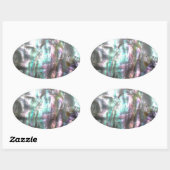 Sticker Ovale Coque d'Abalone (Feuille)