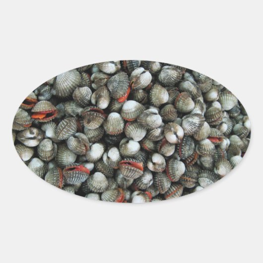 Sticker Ovale Coques de coques de sang (Devant)
