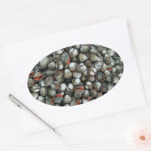 Sticker Ovale Coques de coques de sang (Enveloppe)