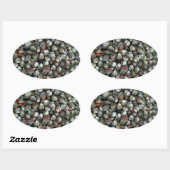 Sticker Ovale Coques de coques de sang (Feuille)